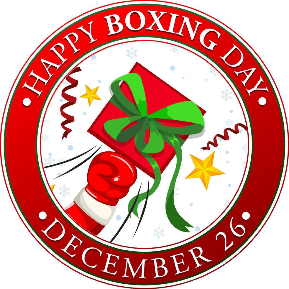 feliz dia de boxe design de banner vetor