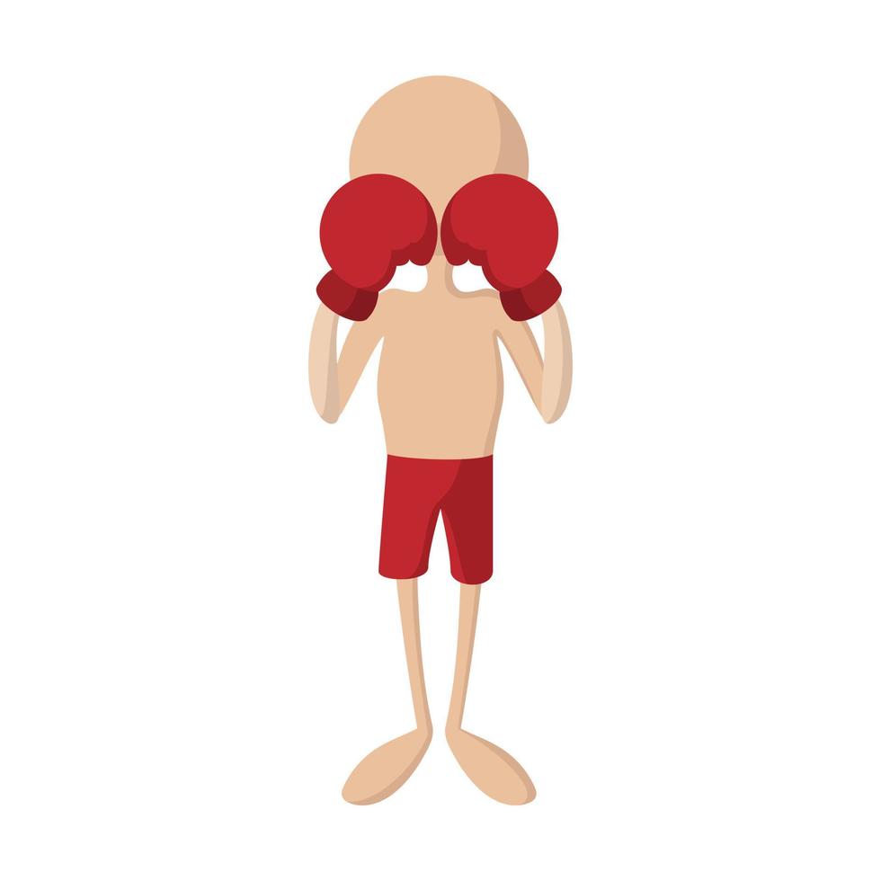 ícone de desenho animado boxer vetor