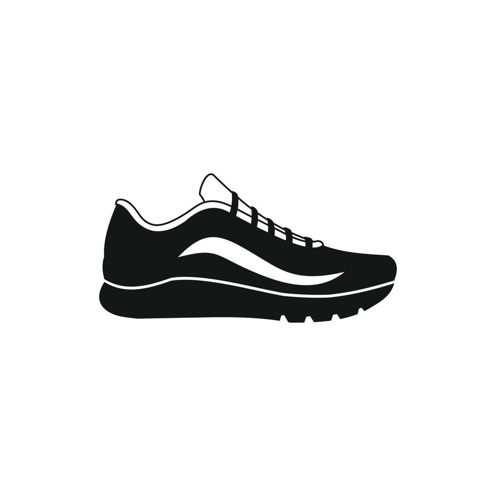 ícone de sapatos esportivos, estilo simples vetor