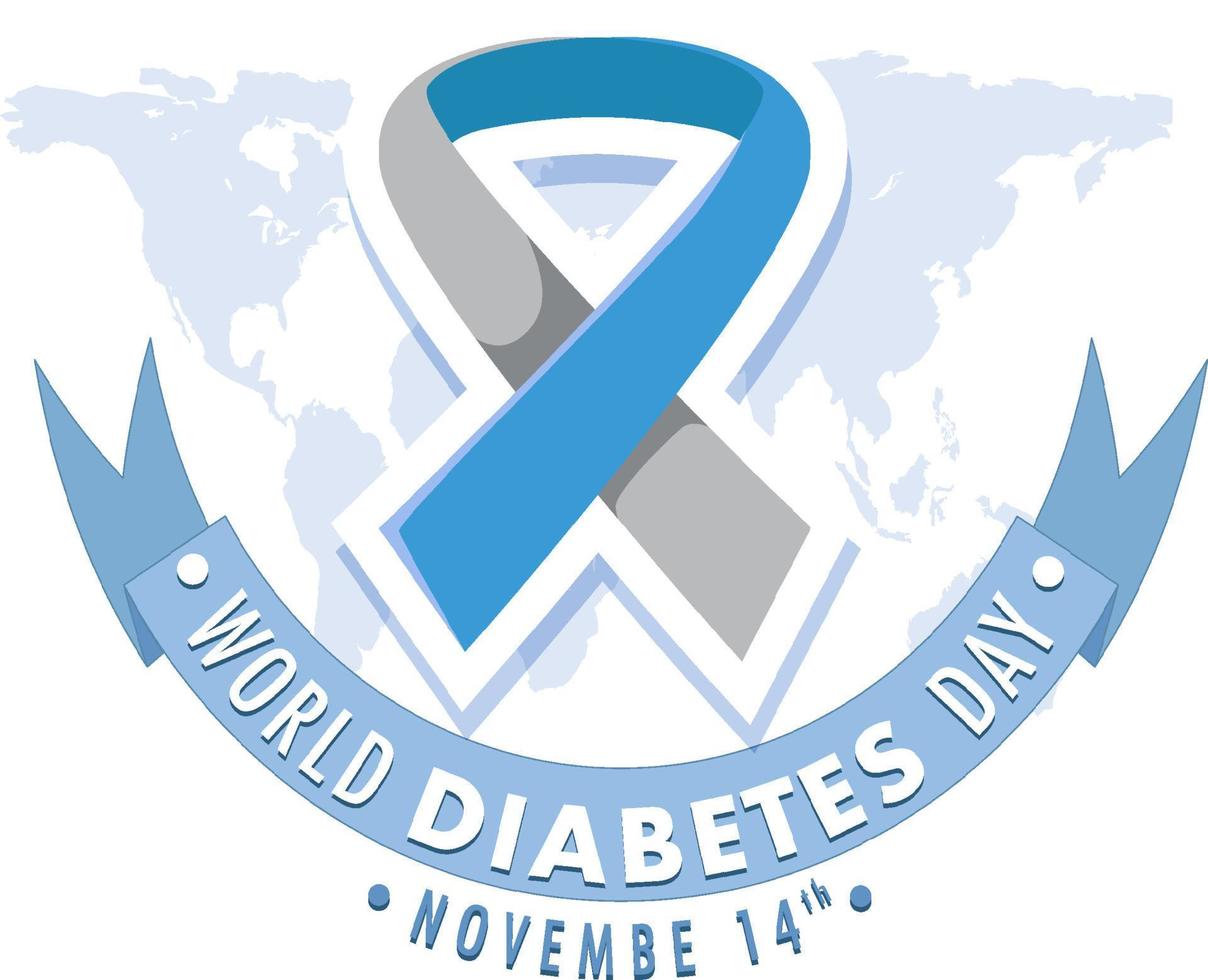 design de logotipo do dia mundial do diabetes vetor