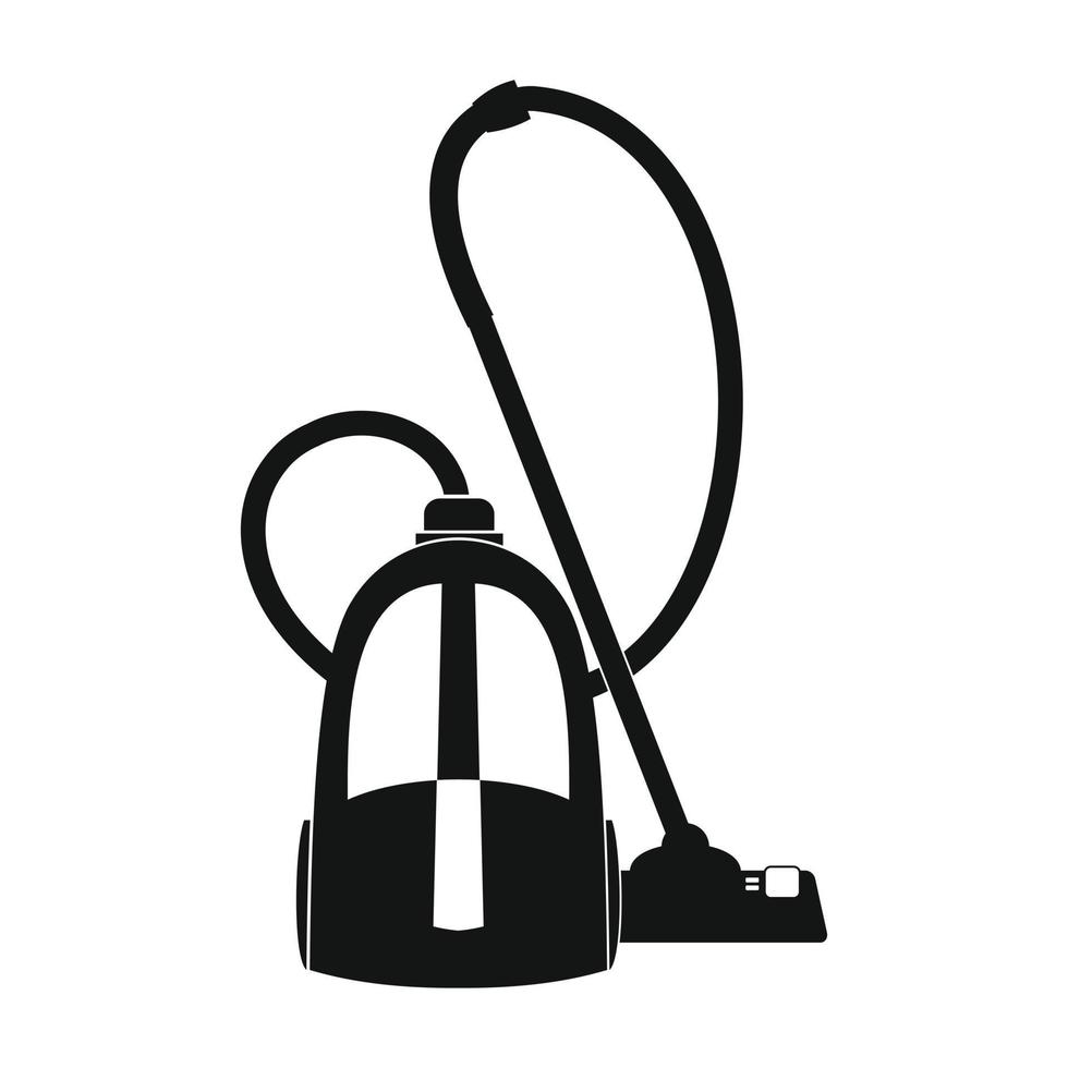 aspirador de pó preto simples ícone vetor
