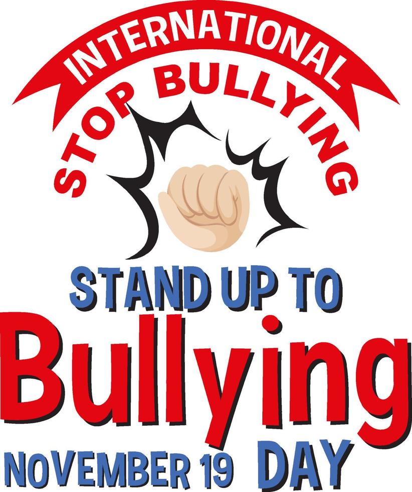 internacional stand up to bullying day design de banner vetor