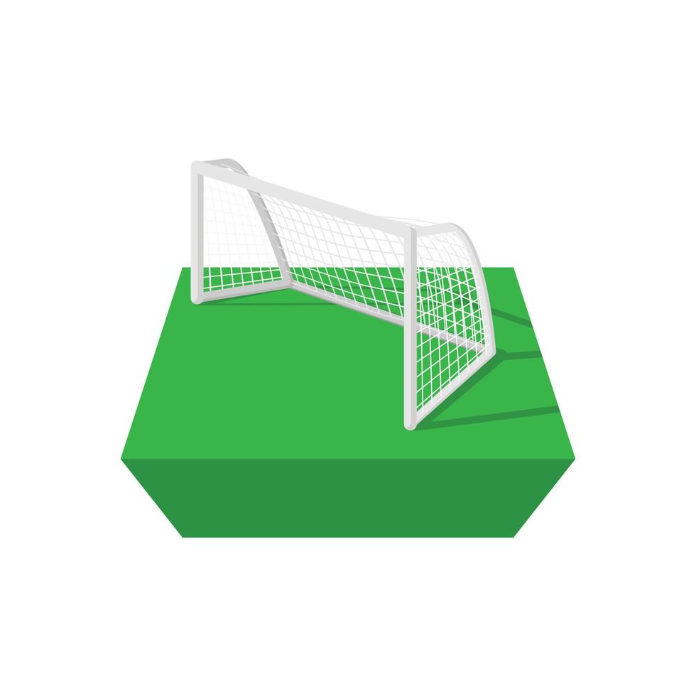 ícone de desenho animado de gol de futebol vetor