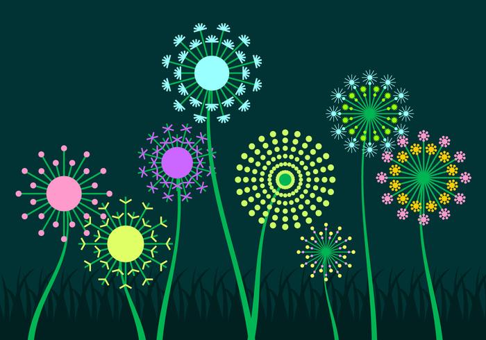 Free Vector Colorful Blowball
