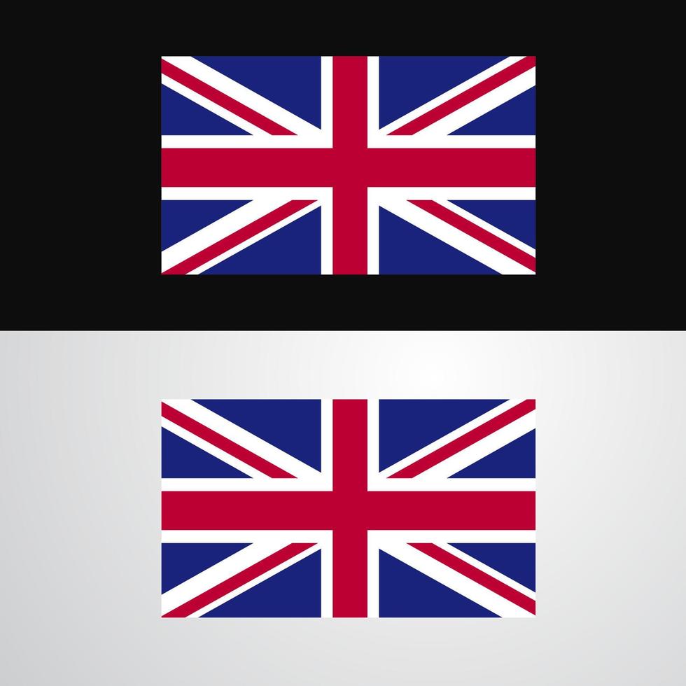 design de banner de bandeira do reino unido vetor