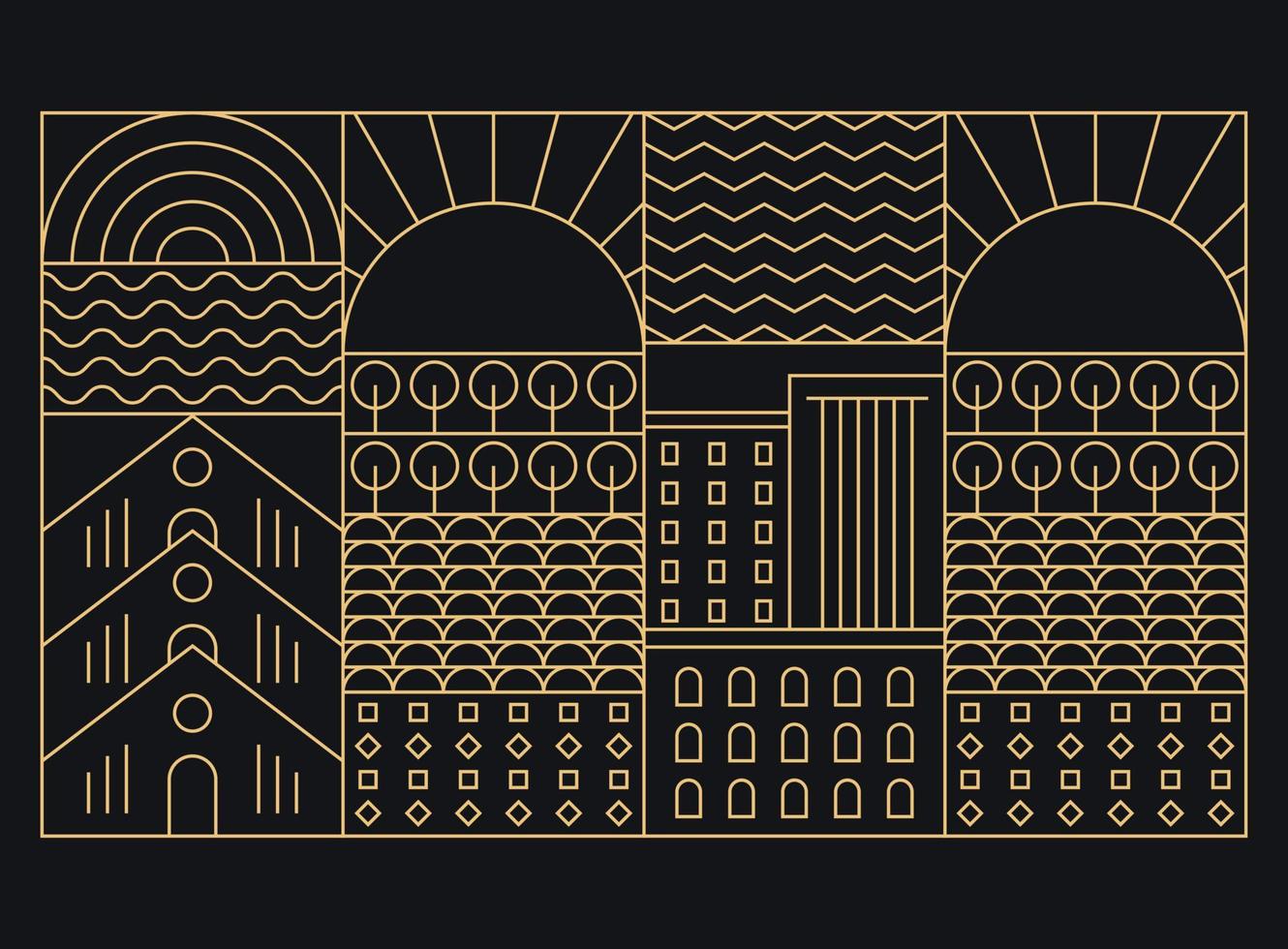 art déco geométrico moderno. vetor abstrato geométrico. ilustração vetorial.