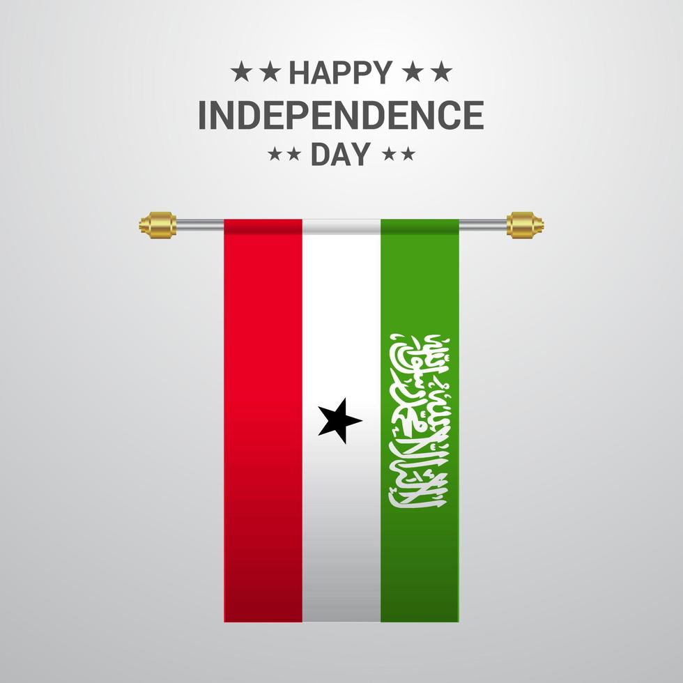 fundo de bandeira pendurada do dia da independência da somalilândia vetor