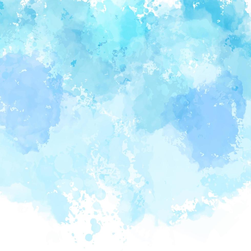 fundo aquarela pintado de azul vetor