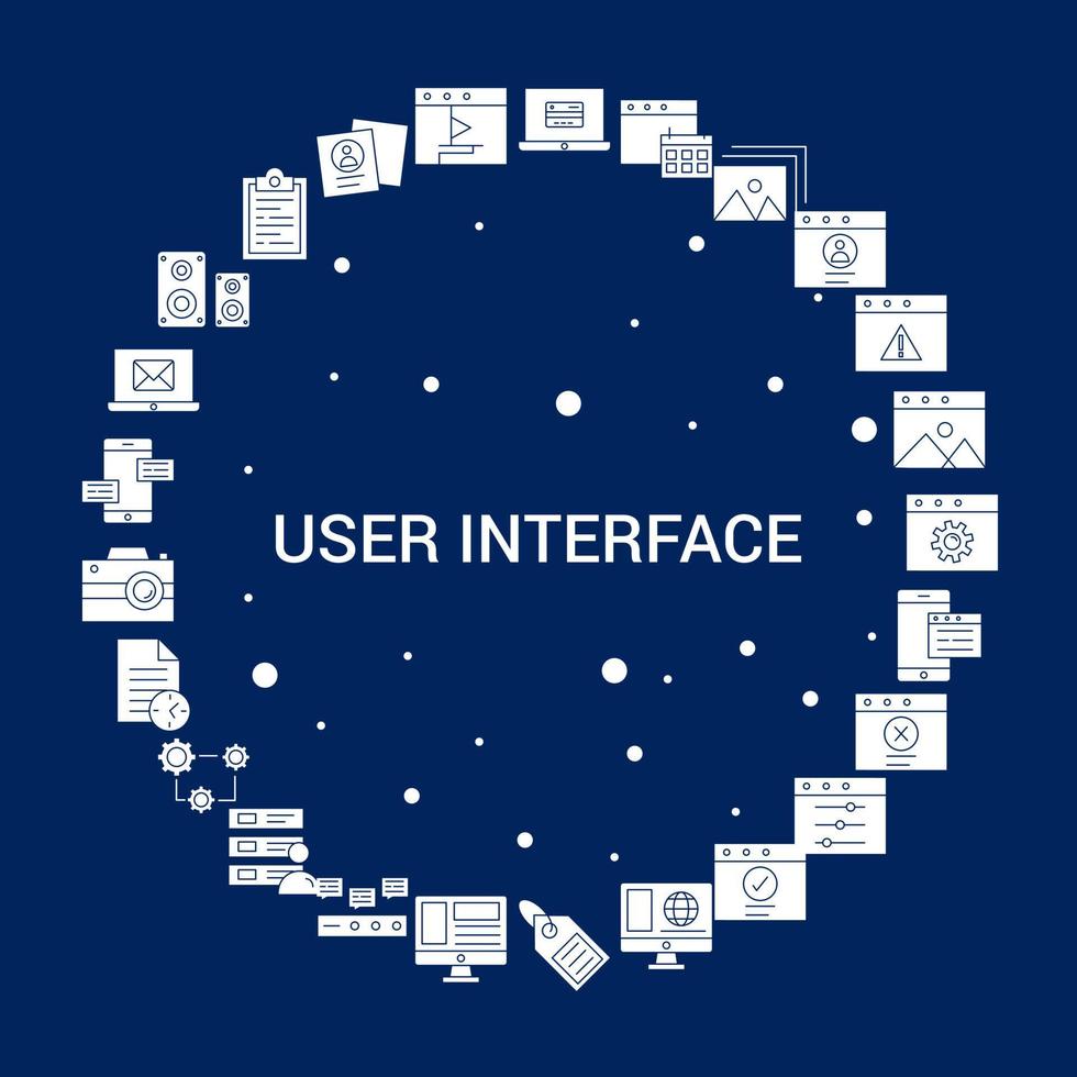 fundo de ícone de interface de usuário criativa vetor