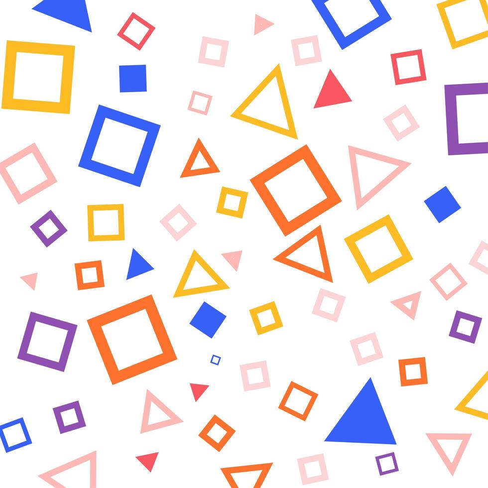 padrão quadrado geométrico colorido vetor