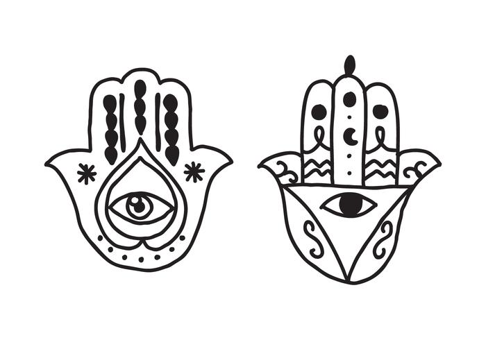 Hamsa mão vetor