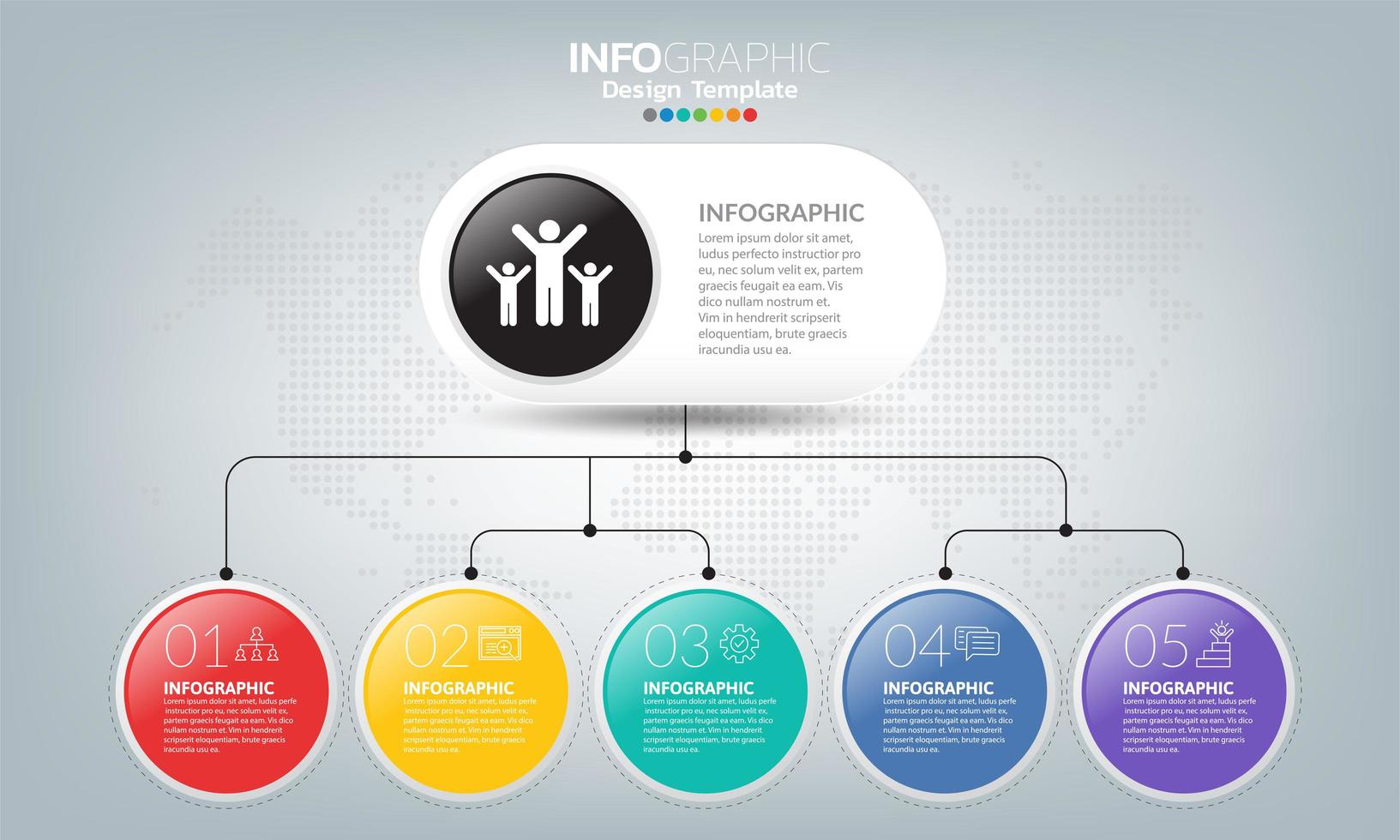 modelo de infográfico de cronograma com setas vetor