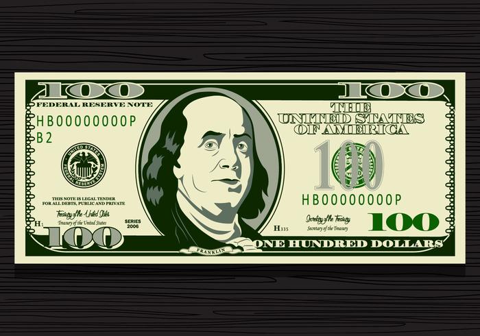 Vetor de Bill Dollar 100