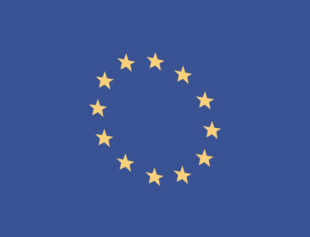 bandeira da união europeia e ilustração em vetor plana símbolo de países estrela.