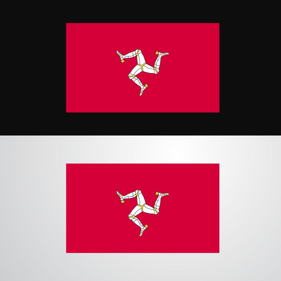 design de bandeira de bandeira da ilha de man vetor
