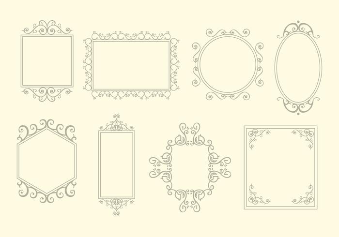 Scrollwork quadros elemento vector