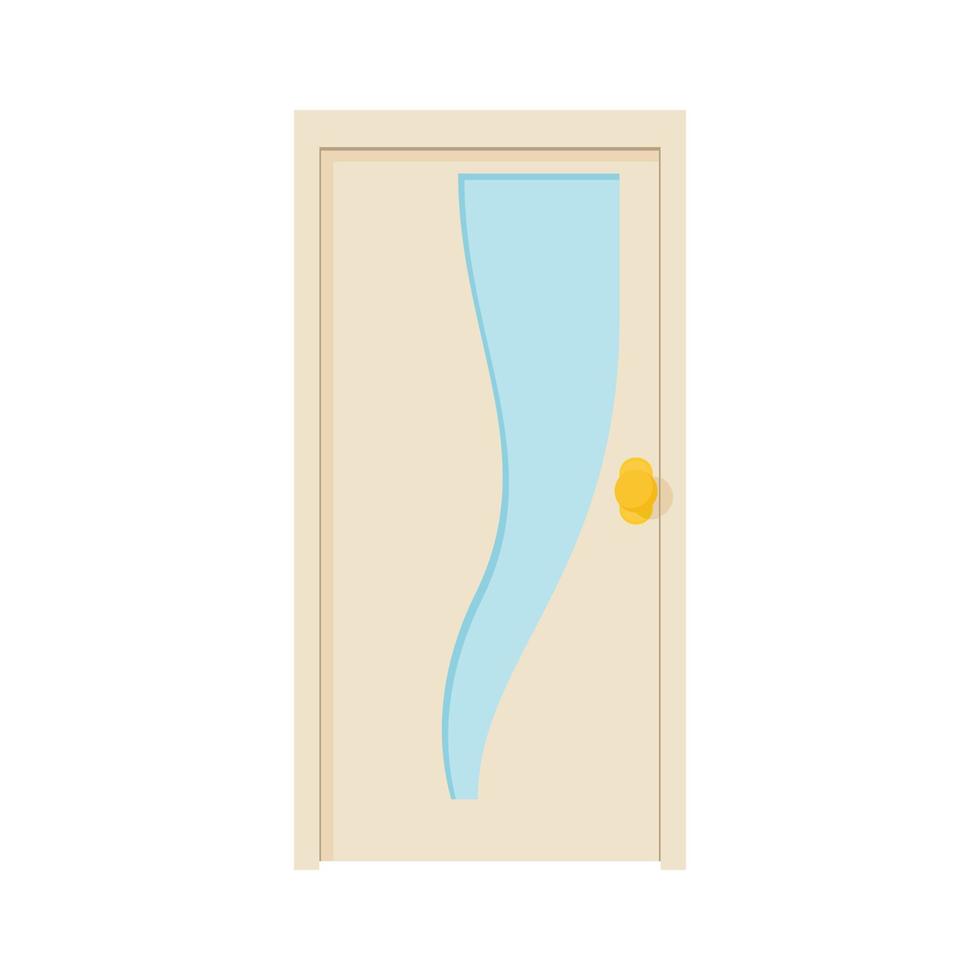 ícone de porta fechada, estilo cartoon vetor