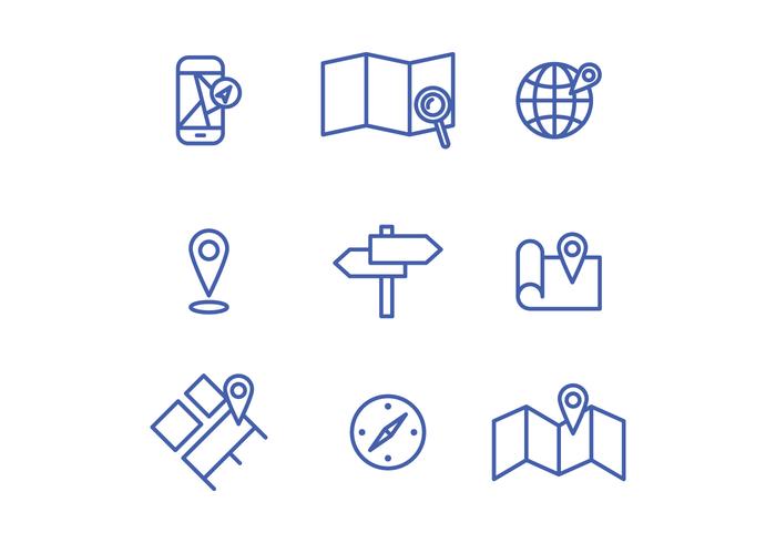 localização Icons vetor