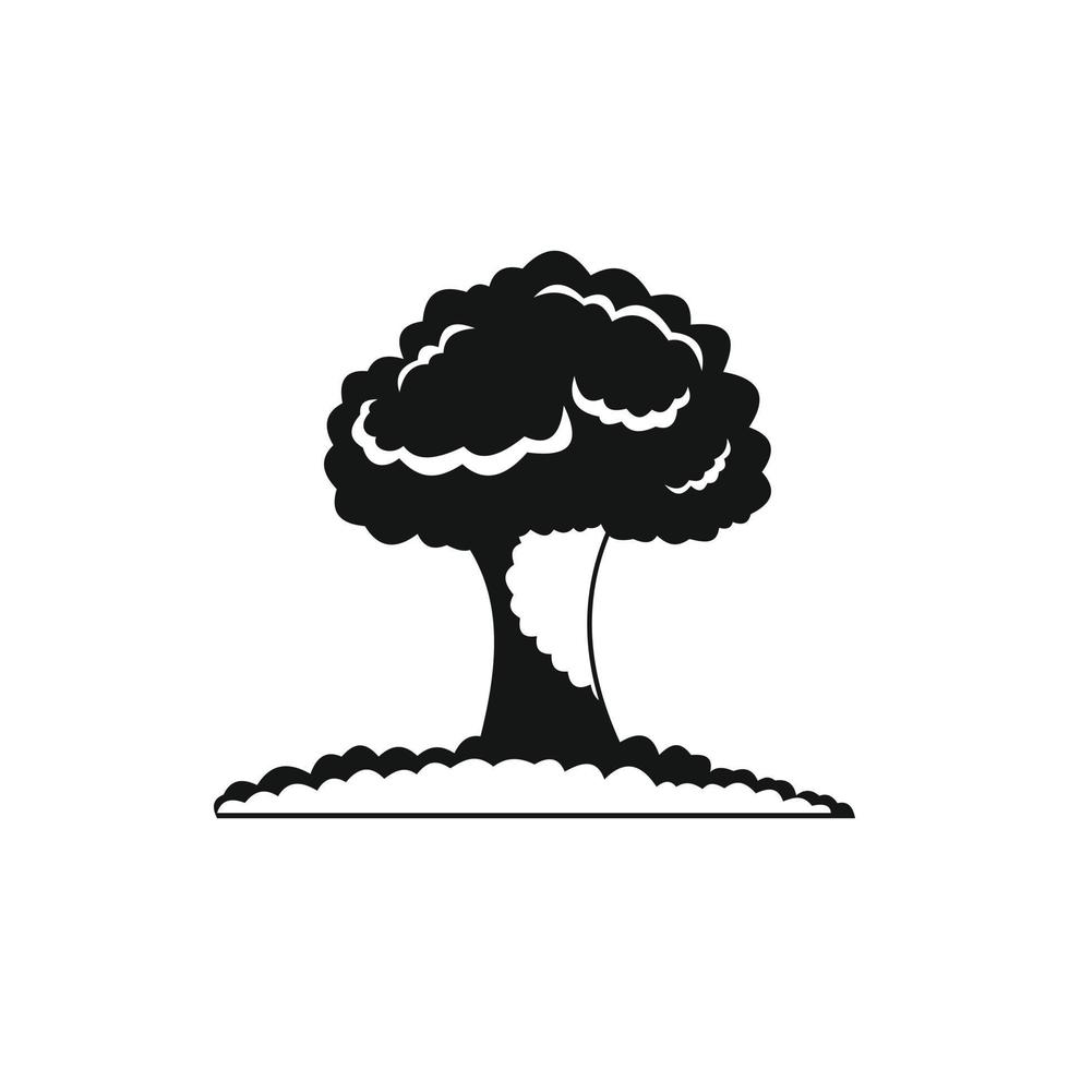ícone de explosão nuclear, estilo simples vetor