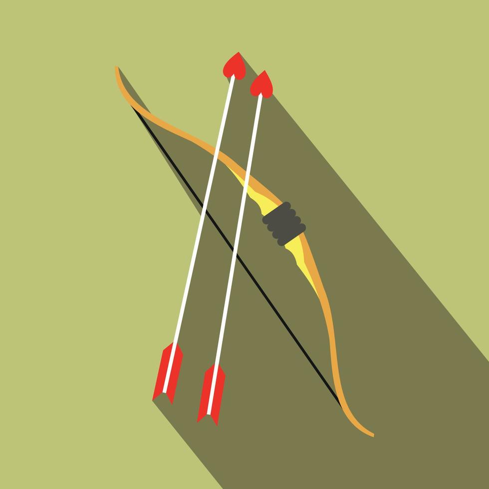 ícone do arco e flecha do cupido vetor