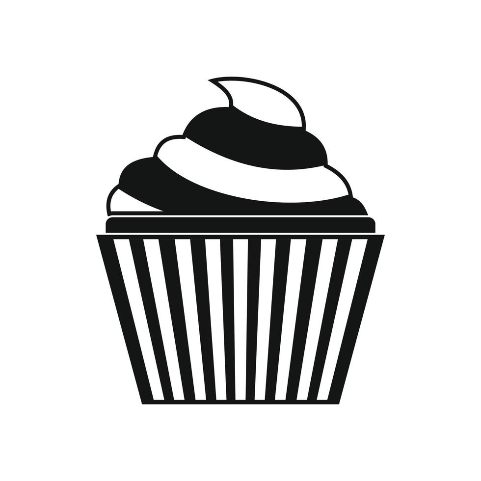 ícone de cupcake, estilo simples vetor
