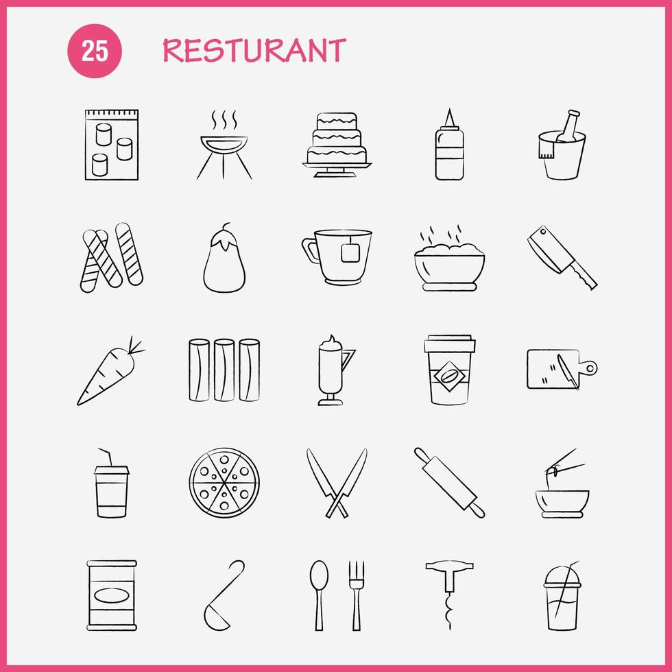 conjunto de ícones desenhados à mão para infográficos kit uxui móvel e design de impressão incluem chama de fogo mapa de laboratório de química mapa mapa de navegação eps 10 vetor