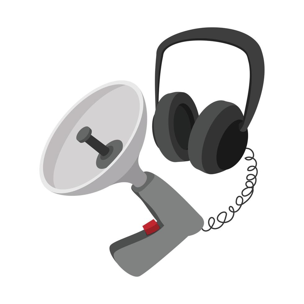 ícone dos desenhos animados do dispositivo de escuta espião vetor