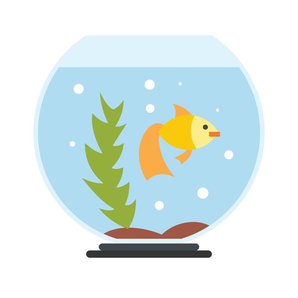 ícone plano de aquário vetor