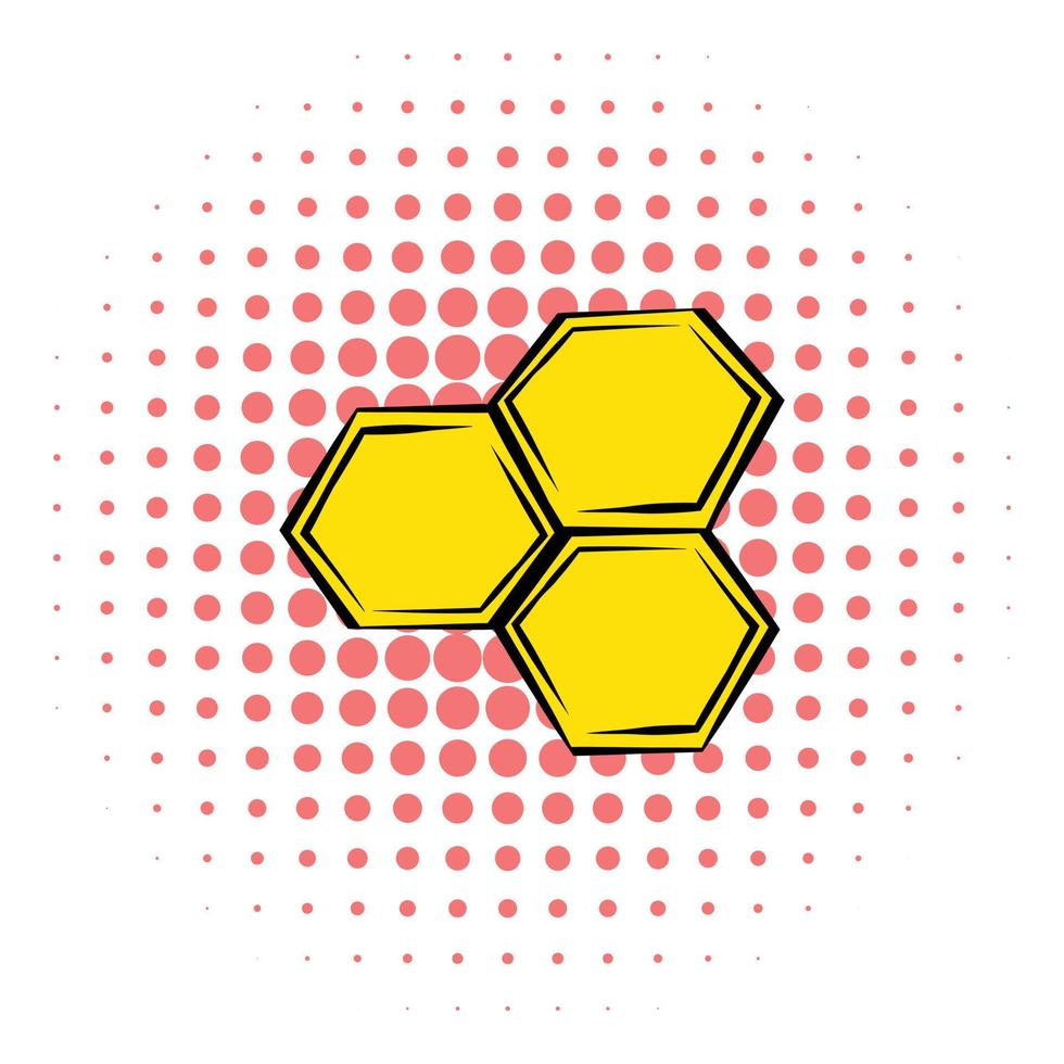 ícone de favo de mel, estilo de quadrinhos vetor