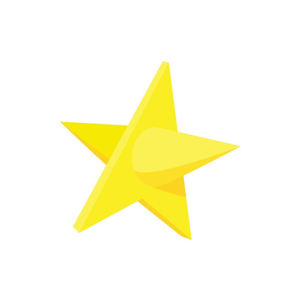 ícone de estrela dourada, estilo cartoon vetor