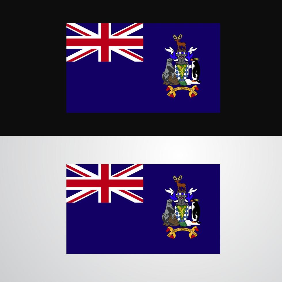 design de banner de bandeira do sul da geórgia vetor