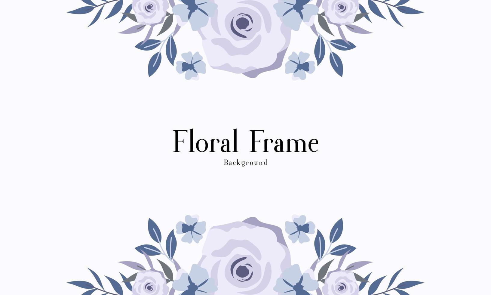 belo fundo de moldura floral vintage vetor