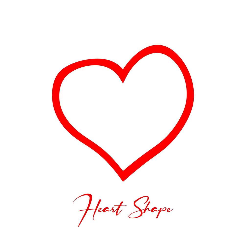 feliz dia dos namorados, ilustração vetorial de coração vermelho, símbolo do coração dos namorados, vetor