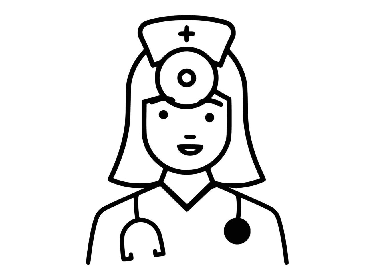 ilustração da senhora médica vetor