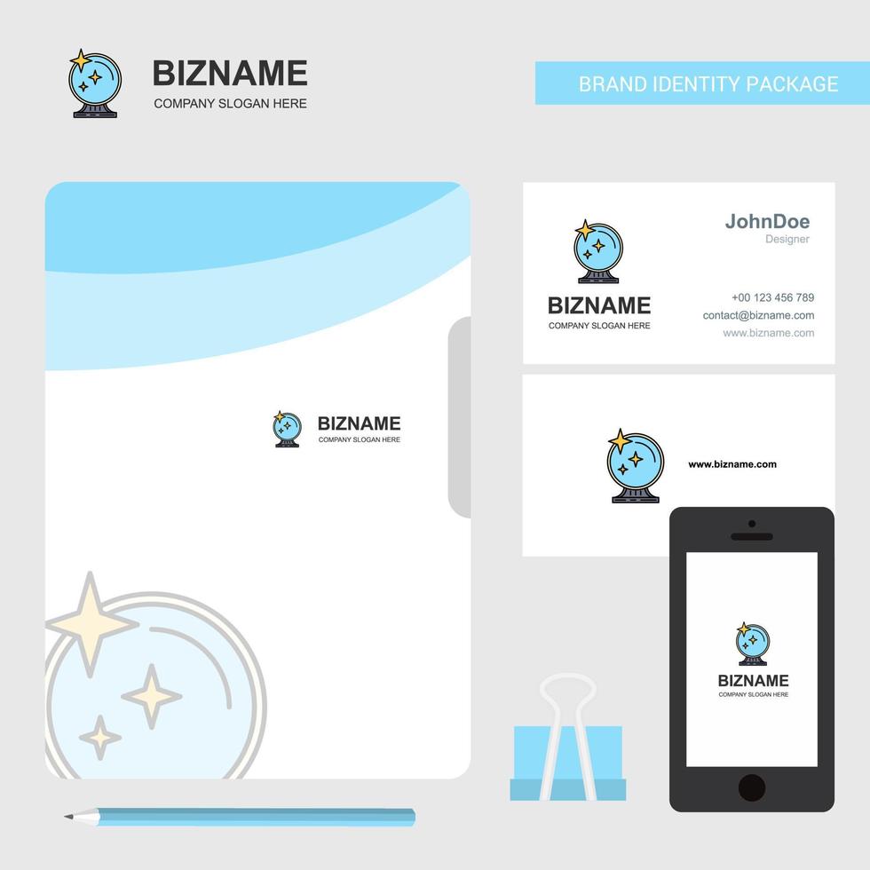 cartão de visita de capa de arquivo de logotipo de negócios de espelho e ilustração em vetor de design de aplicativo móvel