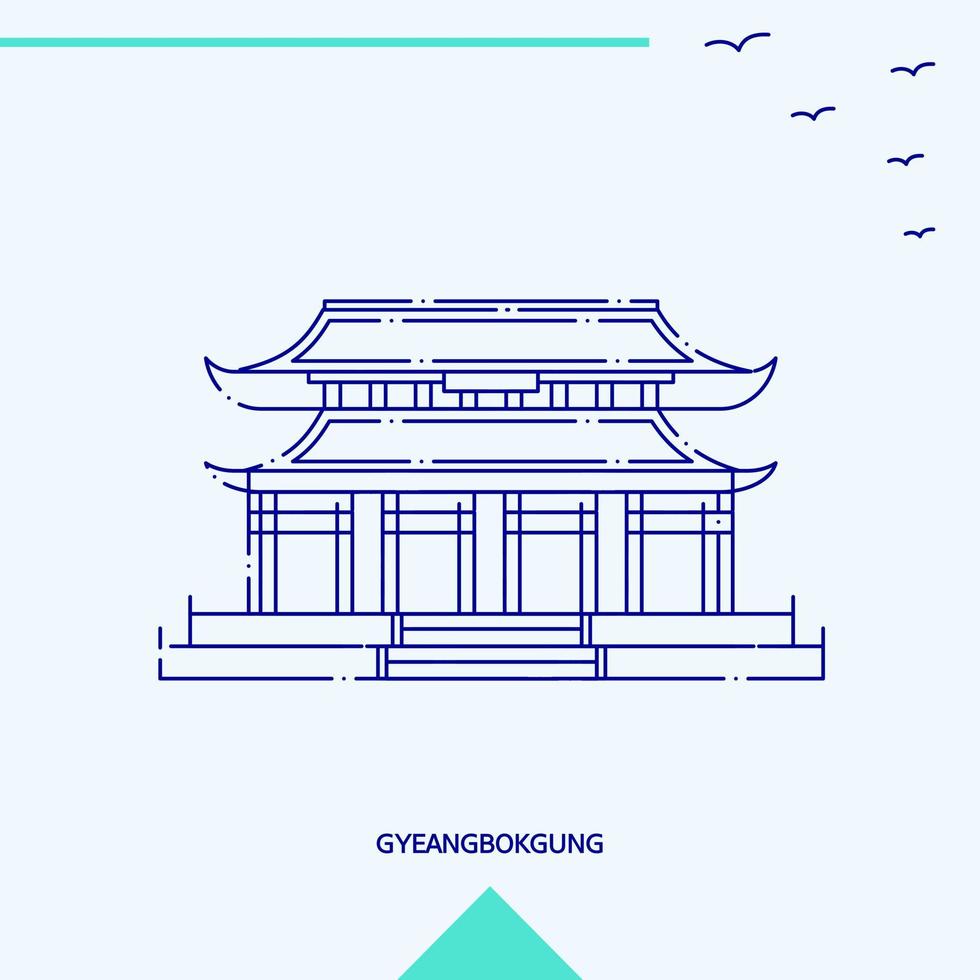 ilustração vetorial do horizonte de gyeangbokgung vetor