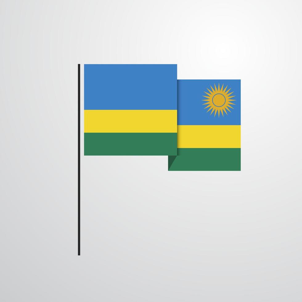 vetor de design de bandeira de ruanda