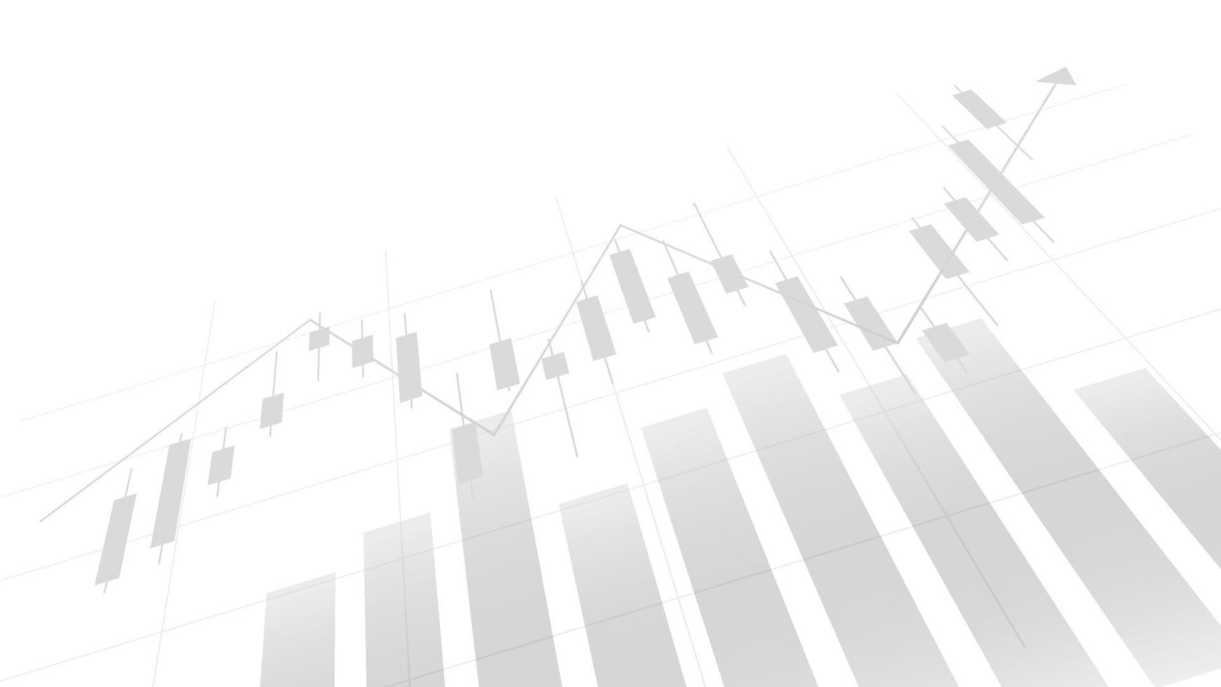 conceito de situação de economia. estatísticas de negócios financeiros com gráfico de velas mostram mercado de ações vetor