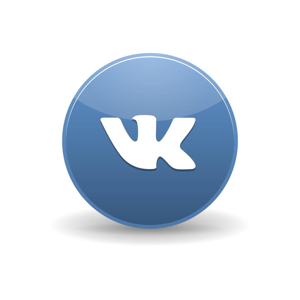 ícone vk, estilo simples vetor