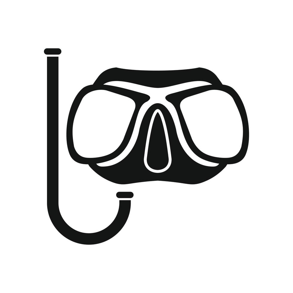 máscara de mergulho ícone preto vetor