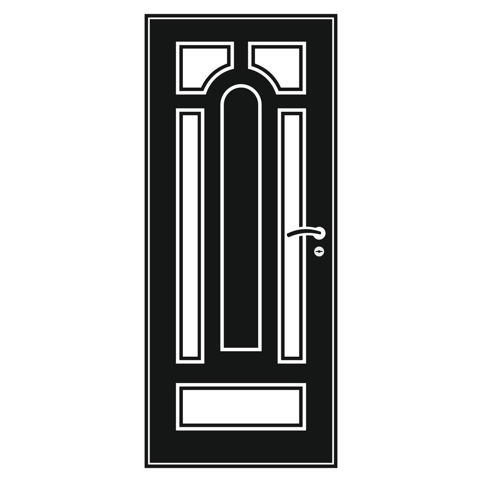 ícone da porta da frente em estilo simples vetor