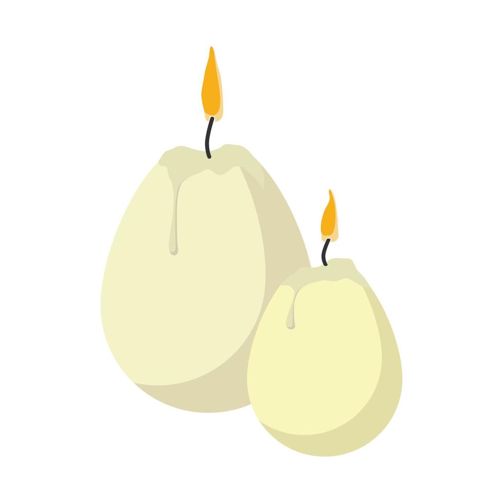 velas de páscoa em forma de ícone de desenho animado de ovos vetor