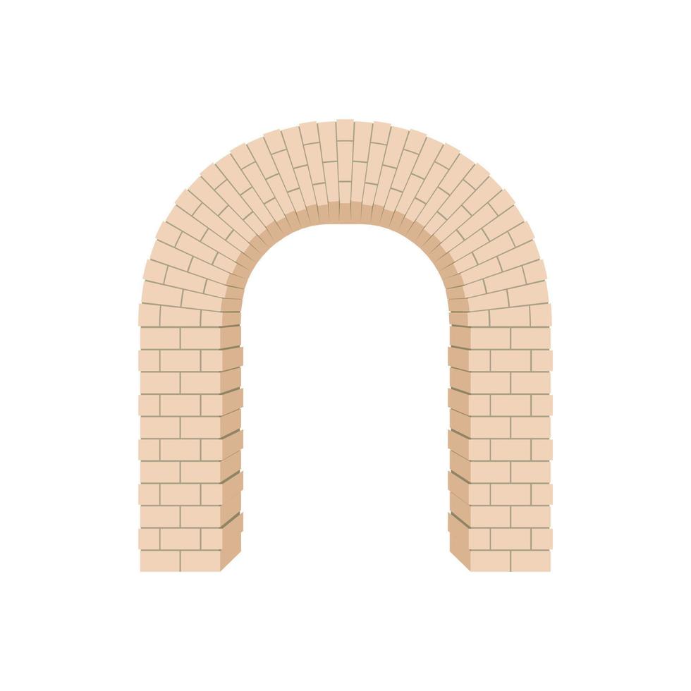 arco do ícone de tijolos, estilo cartoon vetor