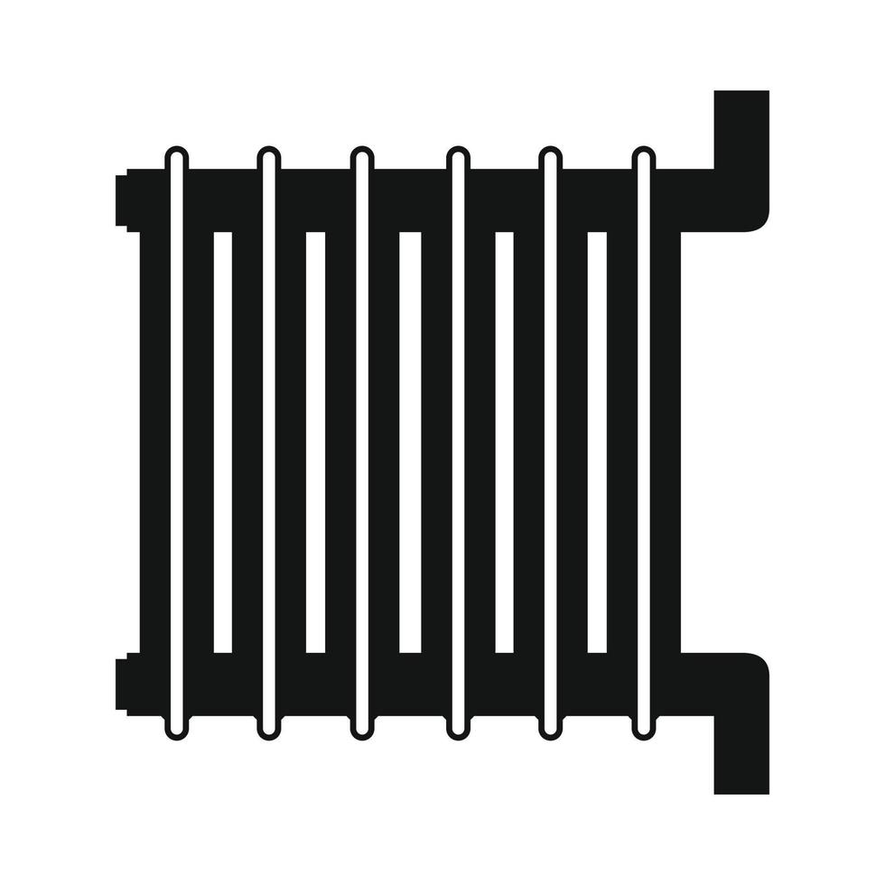 ícone simples do radiador preto vetor