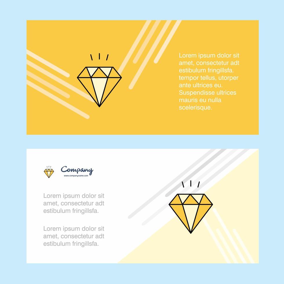 modelo de banner de negócios corporativos abstratos de diamante banner de negócios de publicidade horizontal vetor
