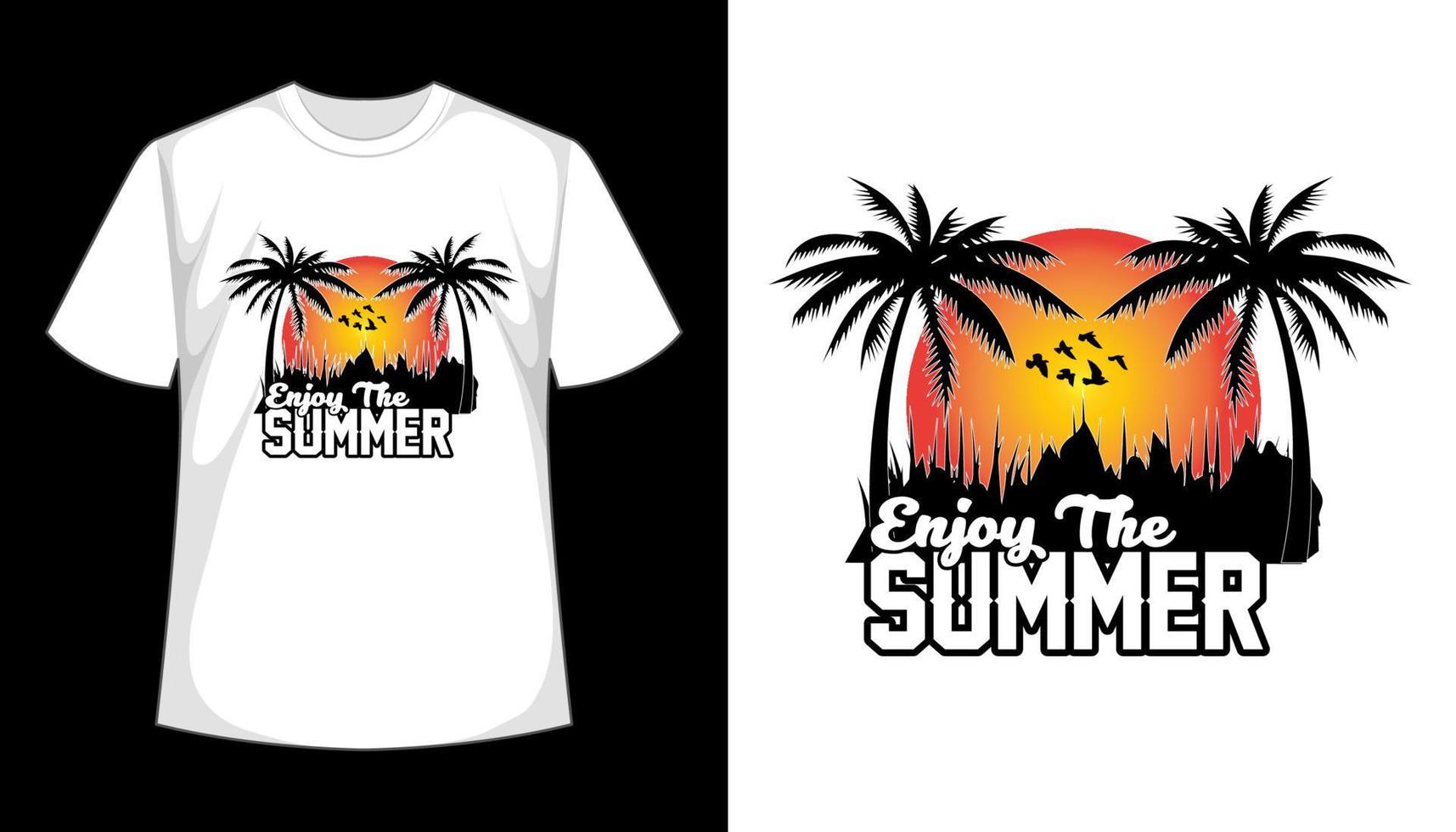 aproveite o design de camiseta de vetor de férias de verão