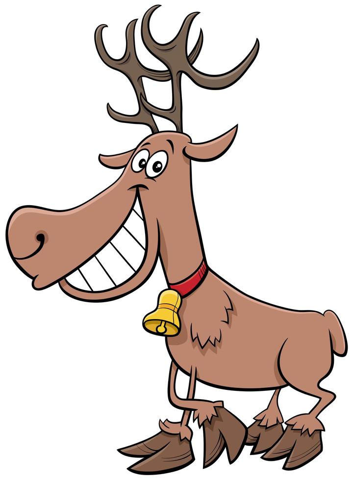 personagem de desenho animado do feriado de natal de rena vetor