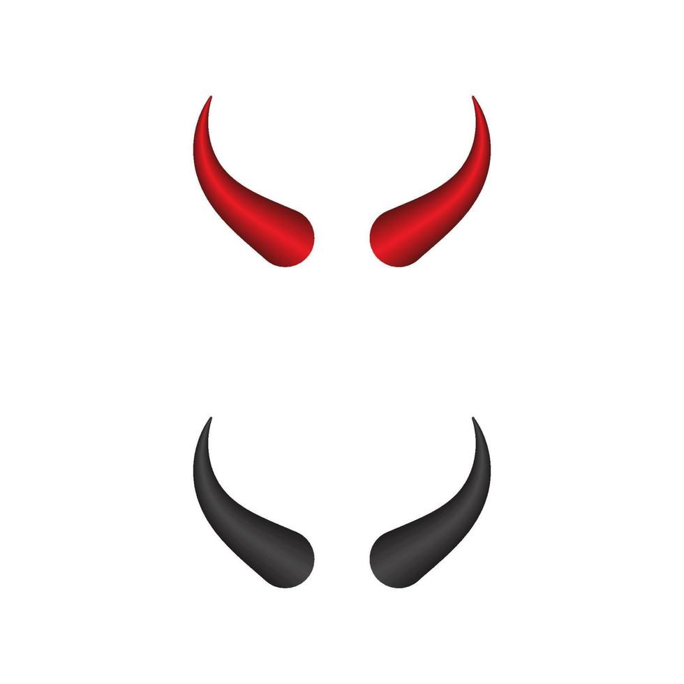 design de ícone de vetor de chifre de diabo