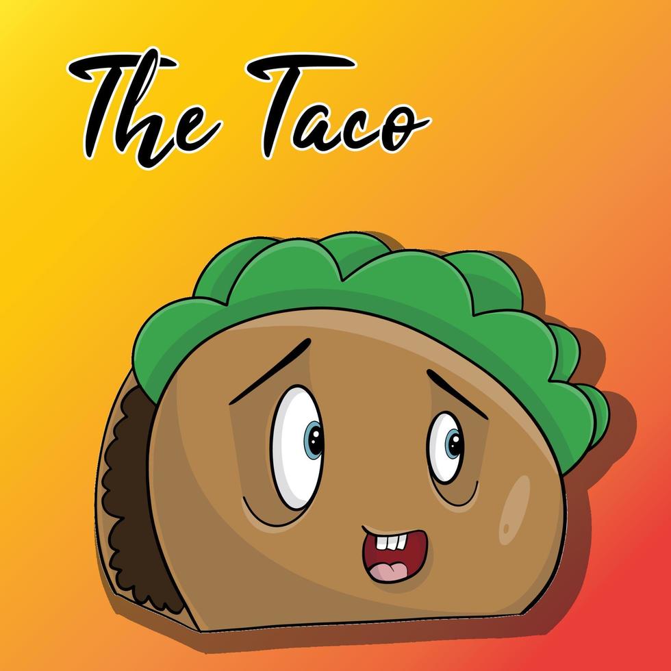 o personagem taco vetor