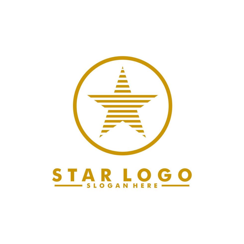 elegante ícone vetorial de estrela, modelo de design de logotipo de estrela vetor